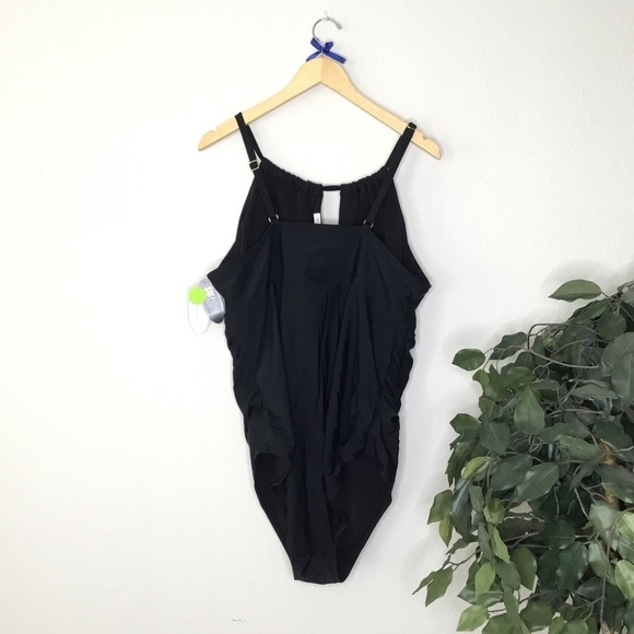NWT PLUS Boutique Plus Swim Ruched One Piece Bathing Suit - Picture 5 of 9
